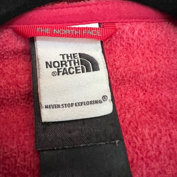 The North Face Pink Fleece Zip-Up Hoodie XS (16” P2P) Fitted Outdoor Jacket - Picture 3 of 5